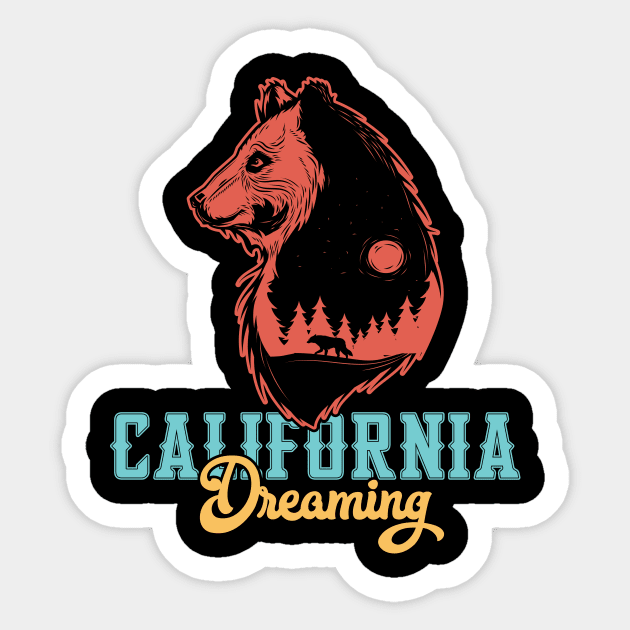 California Dreaming Sticker by animericans